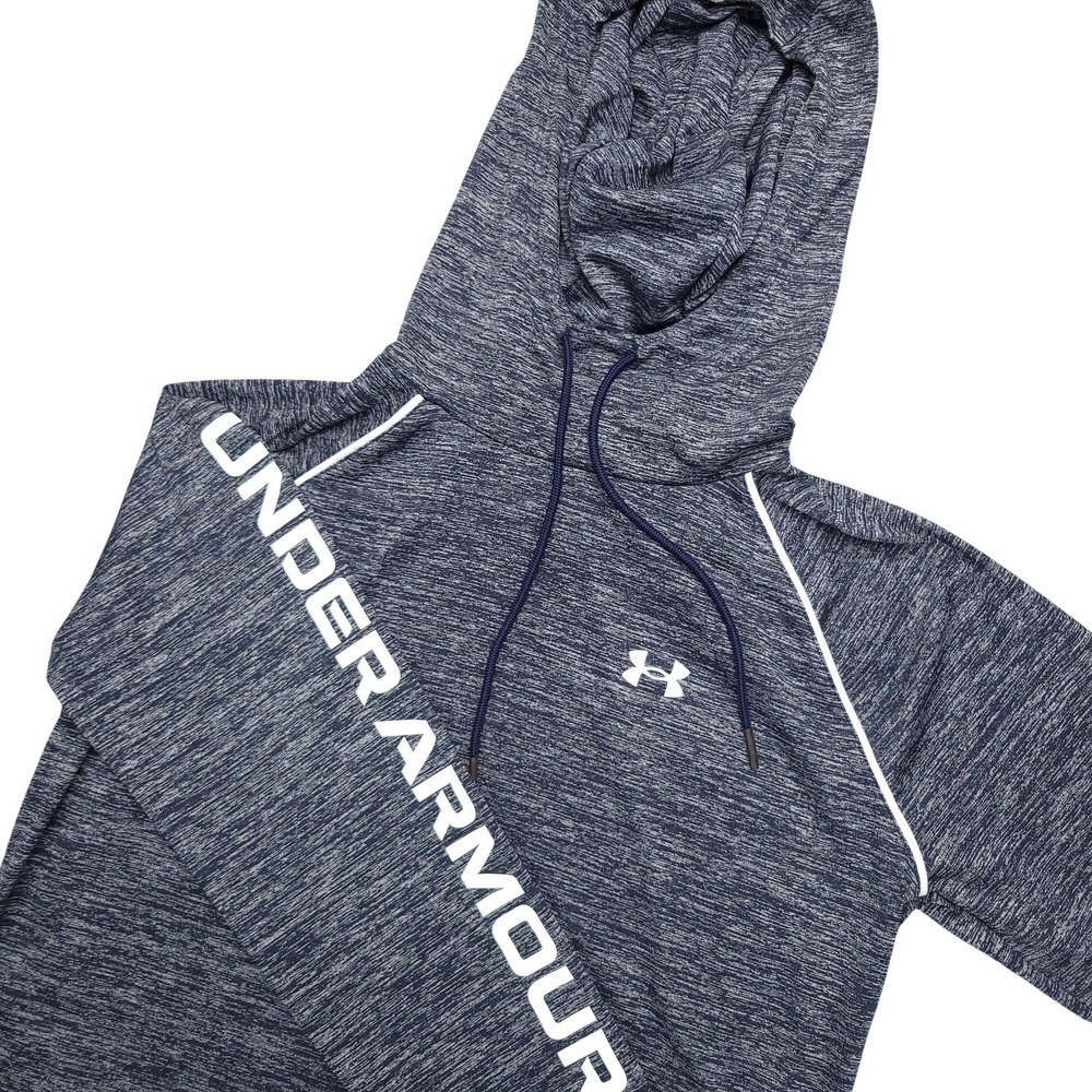 Under Armour Hoodie Womens Medium Blue Loose Long Sleeve Athletic Logo Top